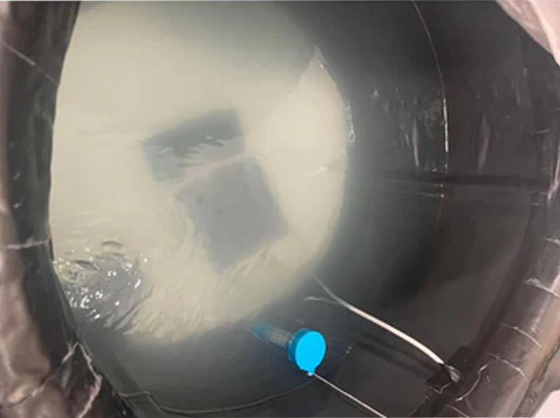 Dirty cold plunge water