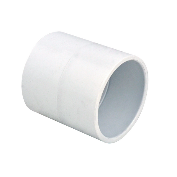 3/4" Schedule 40 White PVC Socket Coupling