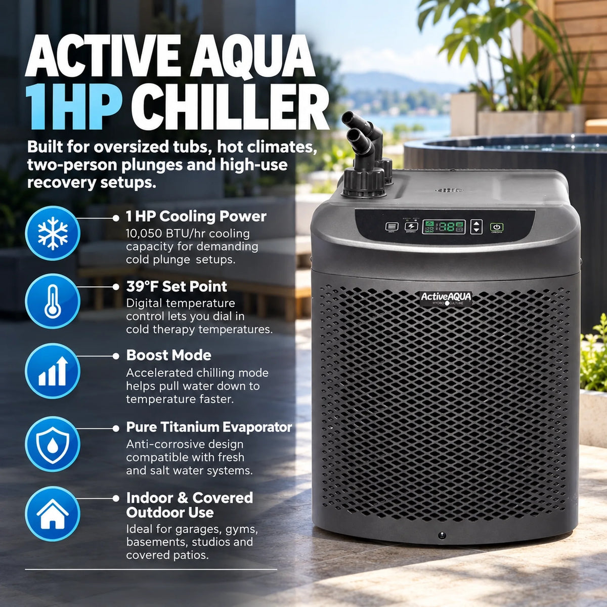 1hp cold plunge active aqua chiller