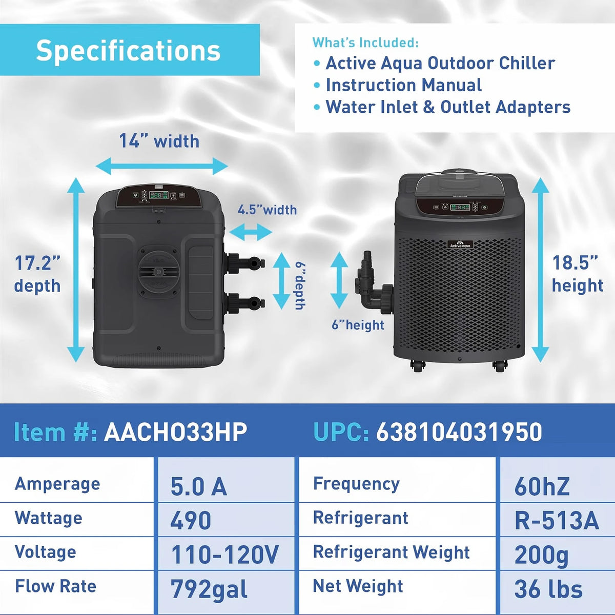 Active Aqua all in one outdoor cold plunge chiller