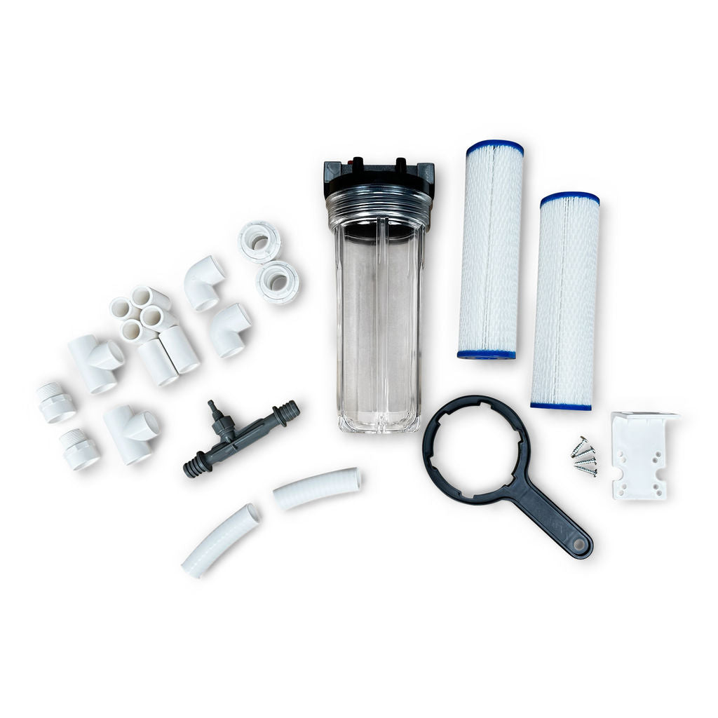 DIY ice bath water filter build kit with ozone