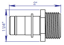 3/4" Quick Connect to 3/4" Threaded Male GHT