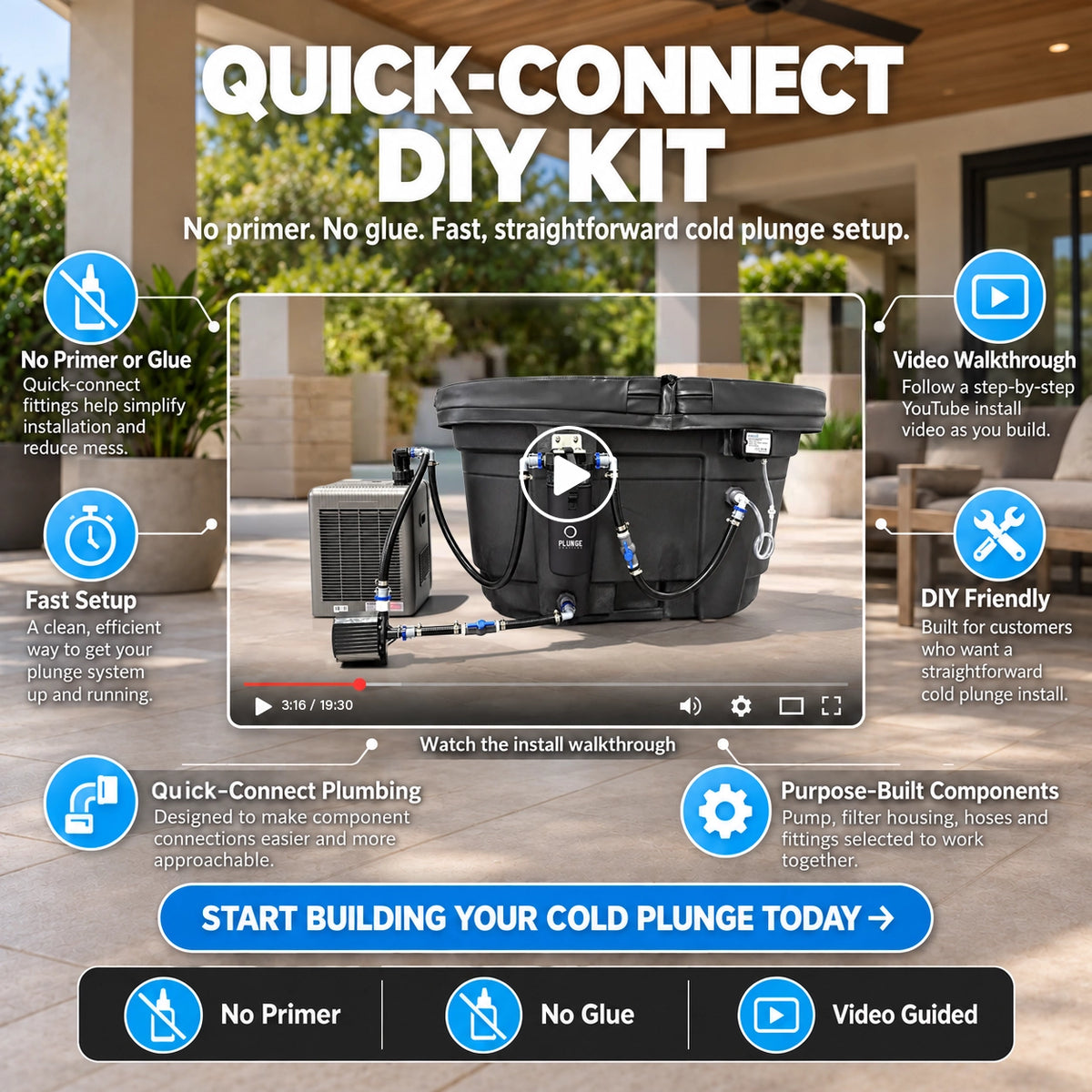 DIY Cold Plunge Quick Connect Kit